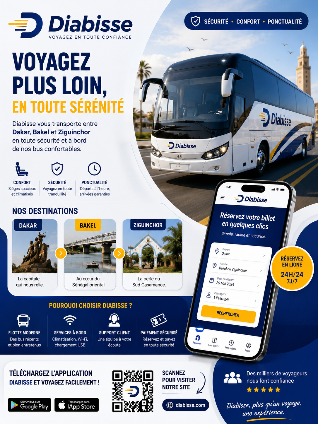 Flyer Diabisse agence de transport